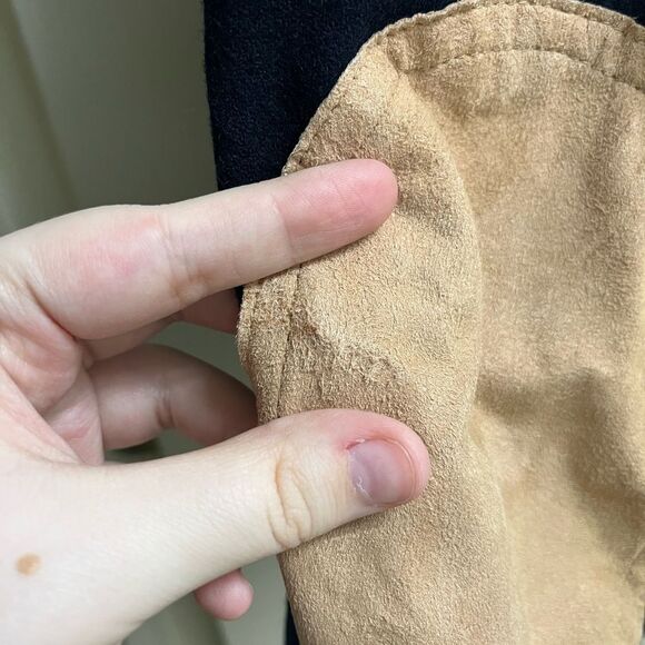 VTG Pendleton 100% Wool Navy Blue Structured Blazer w/ Suede Elbow Patches SZ 46 - Picture 7 of 8